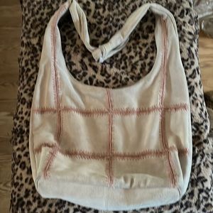 Free People suede hobo with embroidered detail